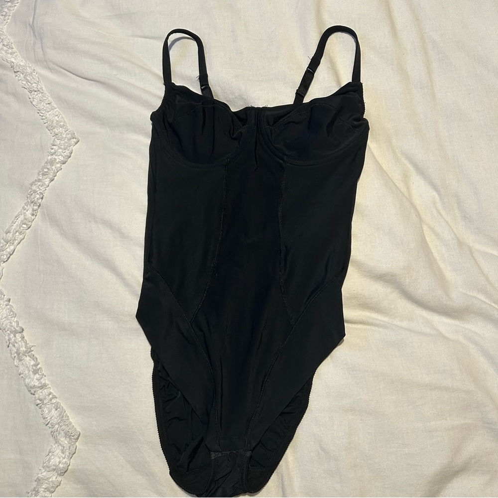 Vintage Victoria Secret 97’ Black Underwire Bodysuit Teddy Lingerie Size36B |E44